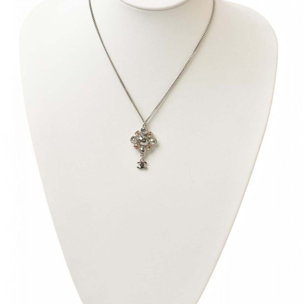 CHANEL Authentic Silver Logo Necklace - Picture 7 of 8